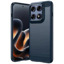 Motorola Edge 70 Pro Børstet TPU Cover - Karbonfiber - blå