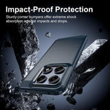 Motorola Edge 70 Pro Børstet TPU Cover - Karbonfiber - blå