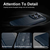Motorola Edge 70 Pro Børstet TPU Cover - Karbonfiber - blå