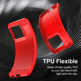 Motorola Edge 70 Pro Børstet TPU Cover - Karbonfiber - rød