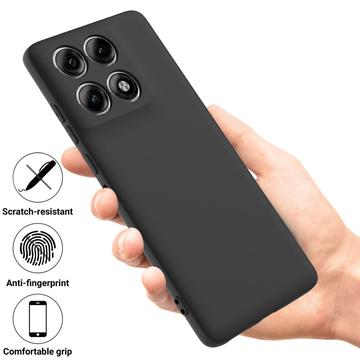 Motorola Edge 70 Pro Flydende silikone cover med håndrem - Sort