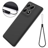 Motorola Edge 70 Pro Flydende silikone cover med håndrem - Sort