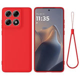 Motorola Edge 70 Pro Flydende silikone cover med håndrem - Rød