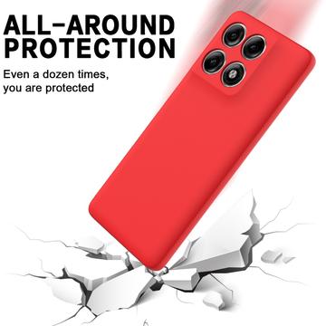 Motorola Edge 70 Pro Flydende silikone cover med håndrem - Rød