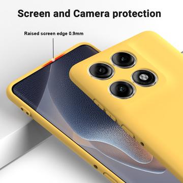 Motorola Edge 70 Pro Flydende silikone cover med håndrem - Gul