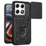 Motorola Edge 70 Pro Roterende Ring Hybrid Cover med Kameraskjold - Sort