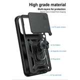 Motorola Edge 70 Pro Roterende Ring Hybrid Cover med Kameraskjold - Sort