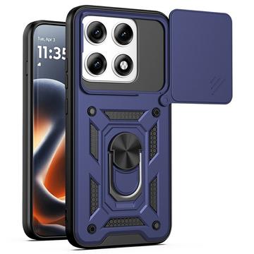 Motorola Edge 70 Pro Roterende Ring Hybrid Cover med Kameraskjold - Blå