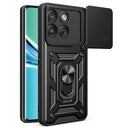 Motorola Edge 70 Roterende Ring Hybrid Cover med Kameraskjold - Sort