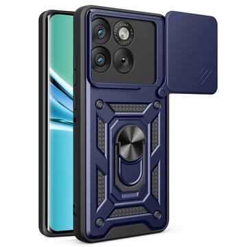 Motorola Edge 70 Roterende Ring Hybrid Cover med Kameraskjold - Blå