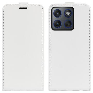Motorola Edge 70 Vertikal Flip Etui med Kortholder - Hvid