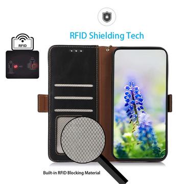 Motorola Edge 70 Pung læder cover med RFID - sort