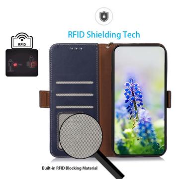 Motorola Edge 70 Pung læder cover med RFID - blå