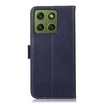 Motorola Edge 70 Pung læder cover med RFID - blå