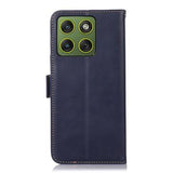 Motorola Edge 70 Pung læder cover med RFID - blå