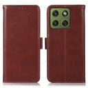 Motorola Edge 70 Pung læder cover med RFID - Brun