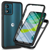 Motorola Moto E13 360 Beskyttelse Cover - Sort / Klar