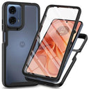 Motorola Moto E14/G24/G04/G04s 360 Beskyttelse Cover - Sort / Klar