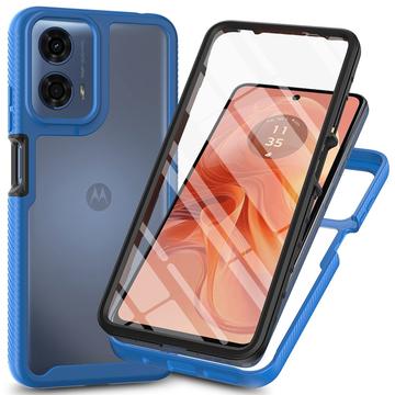 Motorola Moto E14/G24/G04/G04s 360 Beskyttelse Cover - Blå / Klar
