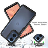 Motorola Moto E14/G24/G04/G04s 360 Beskyttelse Cover - Blå / Klar