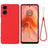 Motorola Moto E14 Liquid Silikone Cover med Strop - Rød