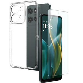 Motorola Moto G (2025) Northjo 2-i-1 Beskyttelsessæt - Klar