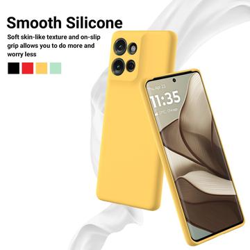 Motorola Moto G 2026/G Play 2026 Flydende silikone cover med håndrem - gul