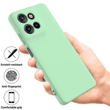 Motorola Moto G Power (2025) Flydende silikone cover med håndrem - grøn