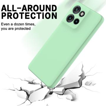 Motorola Moto G Power (2025) Flydende silikone cover med håndrem - grøn