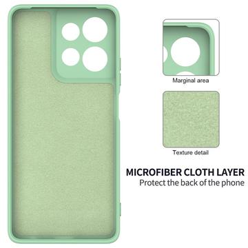 Motorola Moto G Power (2025) Flydende silikone cover med håndrem - grøn