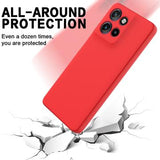 Motorola Moto G Power (2025) Flydende silikone cover med håndrem - rød