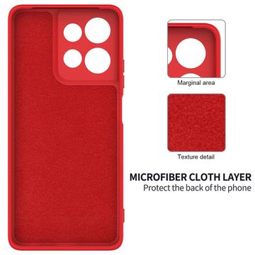 Motorola Moto G Power (2025) Flydende silikone cover med håndrem - rød