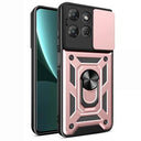 Motorola Moto G Power (2025) Roterende Ring Hybrid Cover med Kameraskjold - Rødguld