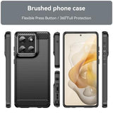 Motorola Moto G Stylus 5G (2025) Børstet TPU Cover - Karbonfiber - Sort