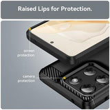 Motorola Moto G Stylus 5G (2025) Børstet TPU Cover - Karbonfiber - Sort