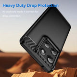 Motorola Moto G Stylus 5G (2025) Børstet TPU Cover - Karbonfiber - Sort