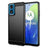 Motorola Moto G04/G24 Børstet TPU Cover - Karbonfiber - Sort