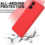 Motorola Moto G04/G24 Liquid Silikone Cover med Strop - Rød