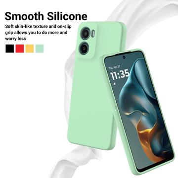 Motorola Moto G05/E15 Flydende silikone cover med håndrem - grøn