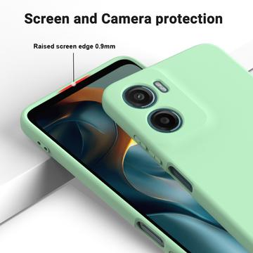 Motorola Moto G05/E15 Flydende silikone cover med håndrem - grøn