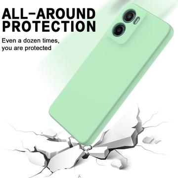 Motorola Moto G05/E15 Flydende silikone cover med håndrem - grøn
