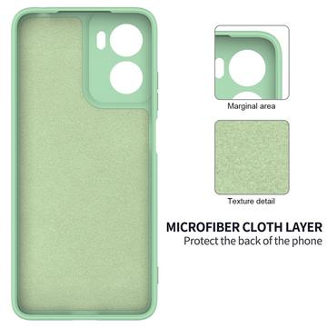 Motorola Moto G05/E15 Flydende silikone cover med håndrem - grøn