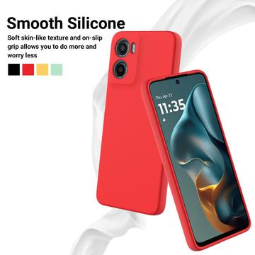 Motorola Moto G05/E15 Flydende silikone cover med håndrem - rød