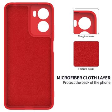 Motorola Moto G05/E15 Flydende silikone cover med håndrem - rød