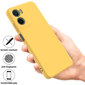Motorola Moto G05/E15 Flydende silikone cover med håndrem - gul