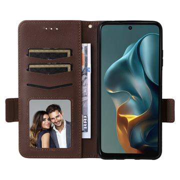 Motorola Moto G05/E15 Pung med Magnetisk Lukning - brun