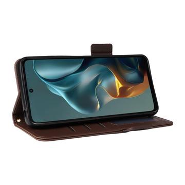 Motorola Moto G05/E15 Pung med Magnetisk Lukning - brun