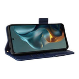 Motorola Moto G05/E15 Pung med Magnetisk Lukning - mørkeblå