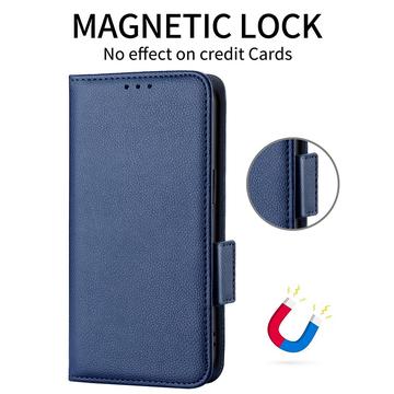 Motorola Moto G05/E15 Pung med Magnetisk Lukning - mørkeblå