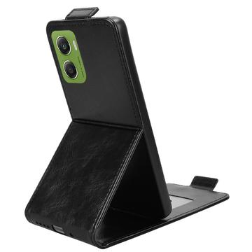 Motorola Moto G06/G06 Power lodret flip-etui med stativ - sort